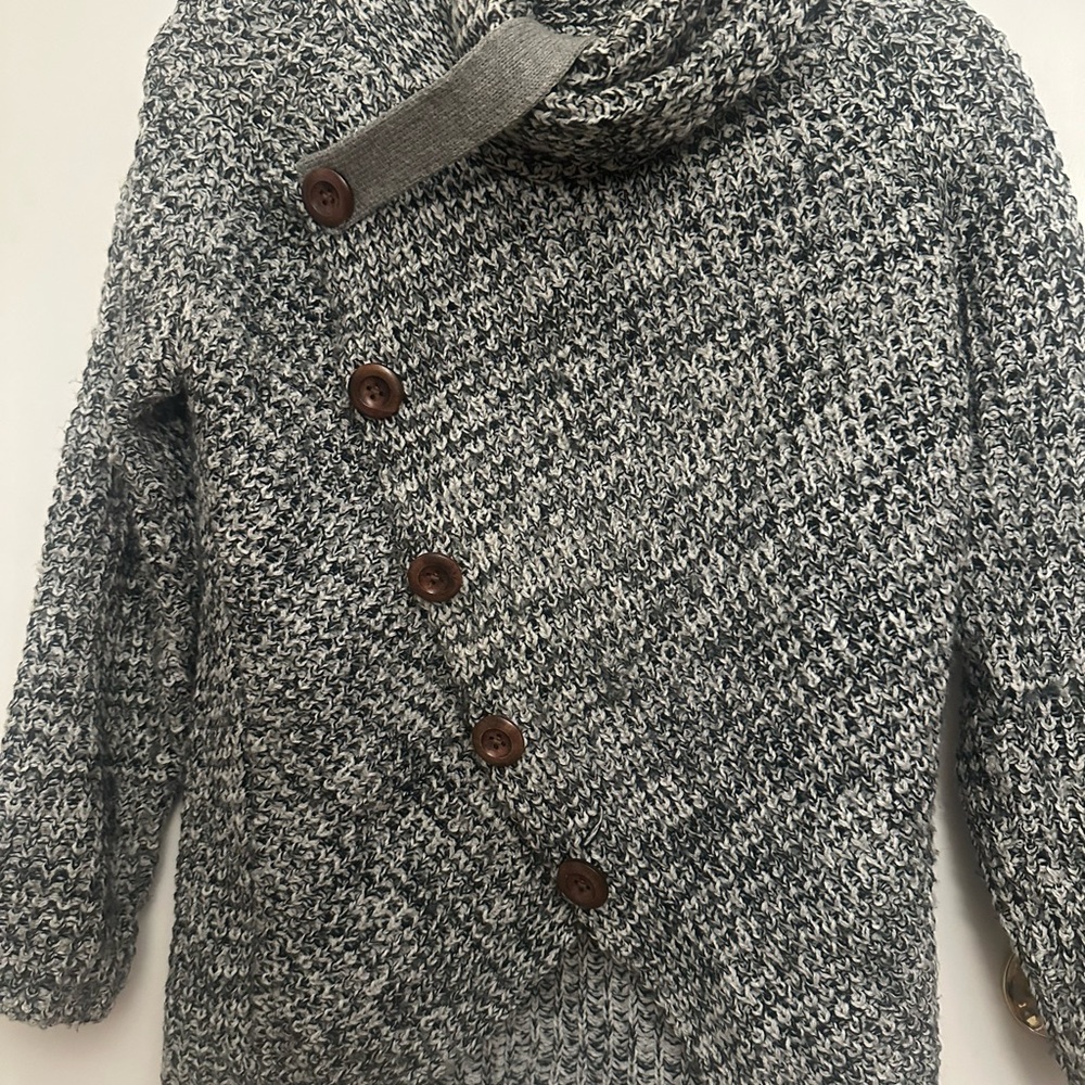 Cozy Gray Knit Kids Jacket